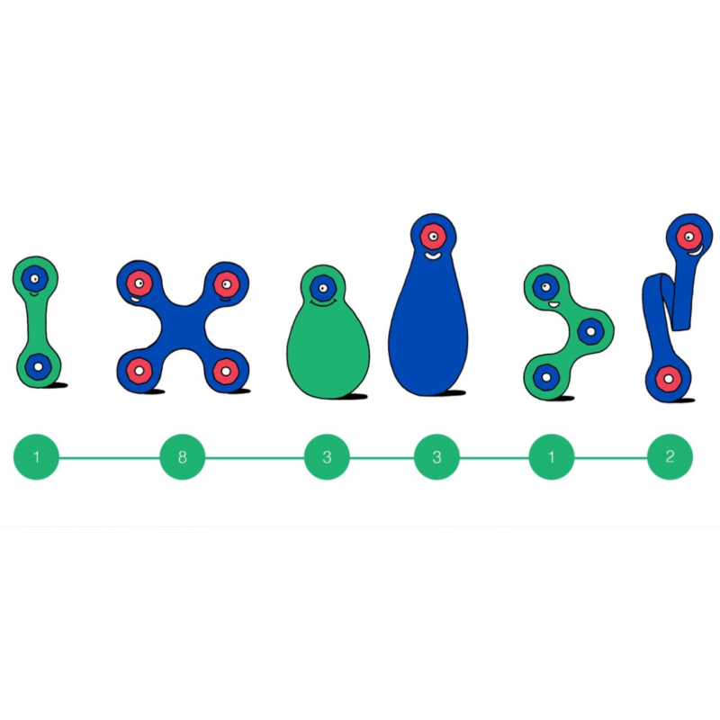 ITSY PACK 18 PZAS. VERDE/AZUL CLIXO