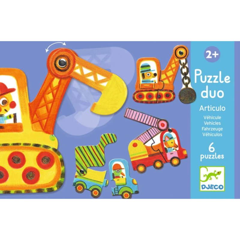 PUZZLE DUO VEHÍCULOS DJECO
