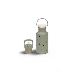 BOTELLA ACERO 500 ML HAPPY PRINTS LIGHT OLIVE