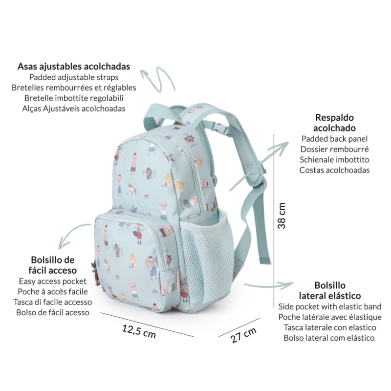 MOCHILA INFANTIL THE THREE LITTLE PIGS TUTETE