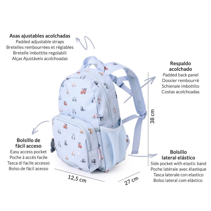 MOCHILA INFANTIL CITY CARS TUTETE
