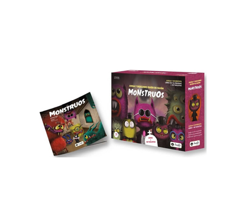 MONSTRUOS. JUEGA Y DESCUBRE QUIÉN ES QUIÉN + LIBRO JUANITO BOOKS