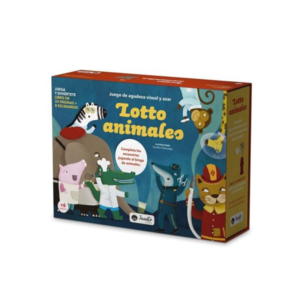 LOTTO ANIMALES. JUEGO DE AGUDEZA VISUAL Y AZAR + LIBRO JUANITO BOOKS