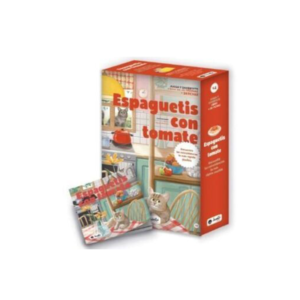 ESPAGUETIS CON TOMATE. JUEGO DE AGUDEZA VISUAL + LIBRO JUANITO BOOKS