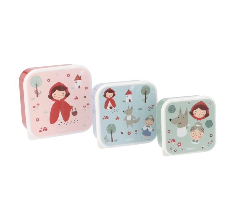 3 CAJAS ALMUERZO LITTLE RED TUTETE