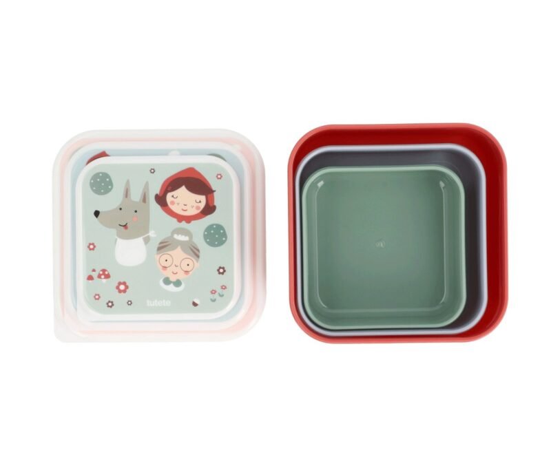 3 CAJAS ALMUERZO LITTLE RED TUTETE