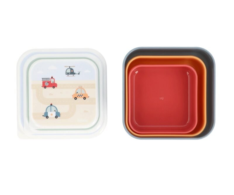 3 CAJAS ALMUERZO CITY CARS TUTETE