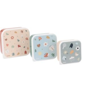 3 CAJAS ALMUERZO GEOMETRIC NATURE TUTETE