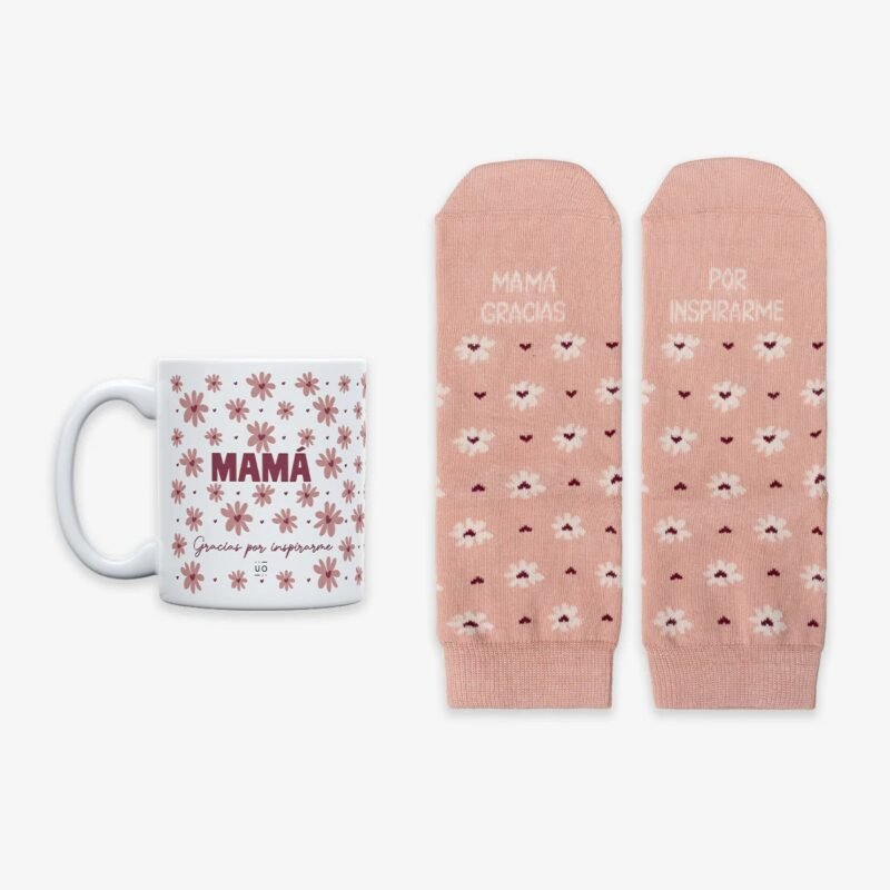 KIT TAZA + CALCETINES MAMÁ GRACIAS POR INSPIRARME UO