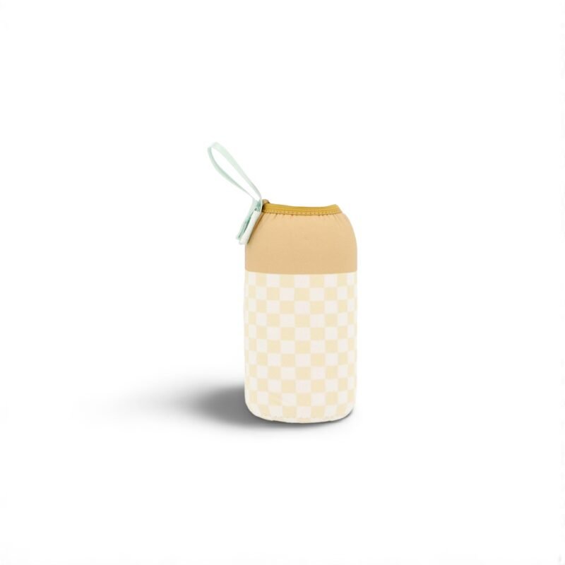 FUNDA NEOPRENO BOTELLA 500 ML STRIPES YELLOW CHESS MONNËKA