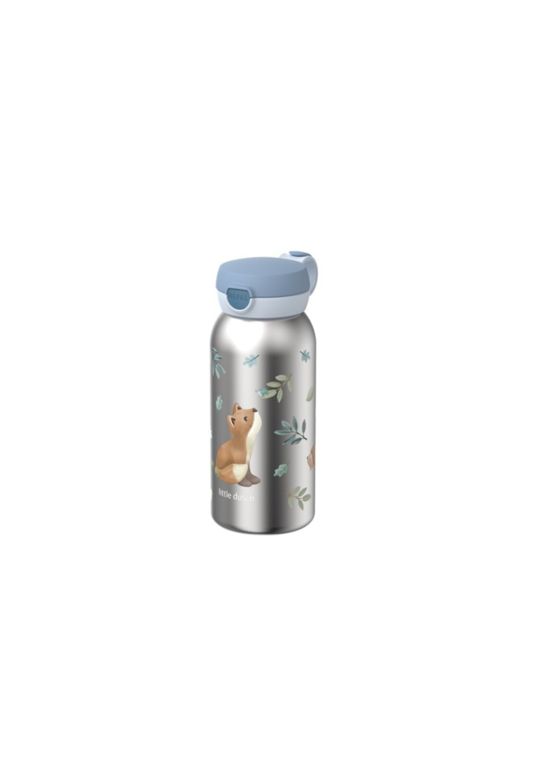 BOTELLA FLIP CAP ACERO FOREST FRIENDS LITTLE DUTCH