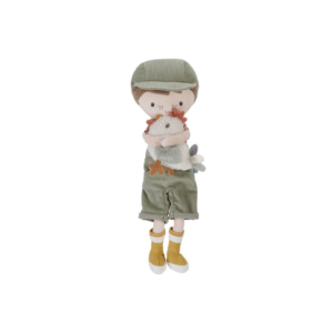 JIM GRANJERO CON GALLINA MUÑECO BLANDITO LITTLE DUTCH